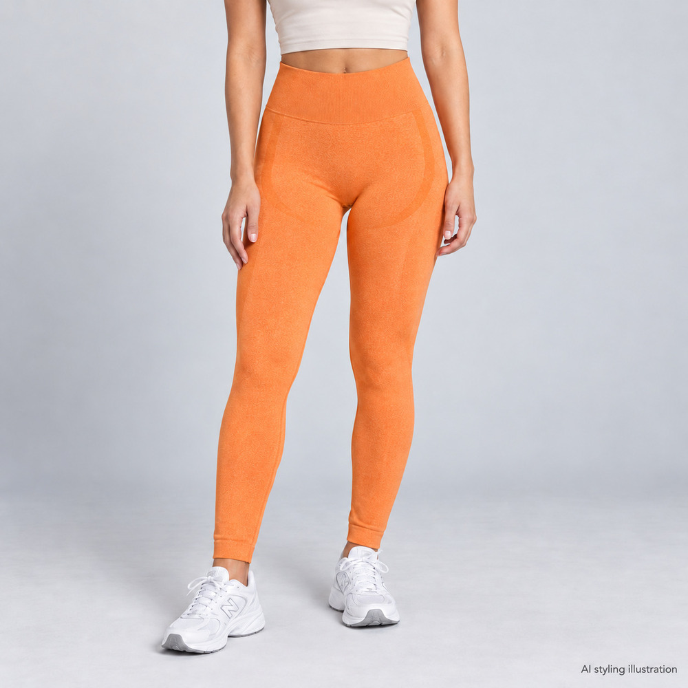 NVGTN Orange Contour Seamless Leggings Size M